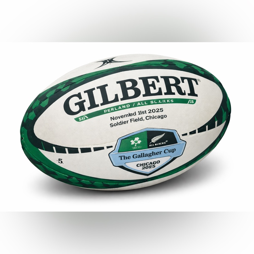 NEW Gilbert Rugby Ball – Ireland vs All Blacks Chicago 2025